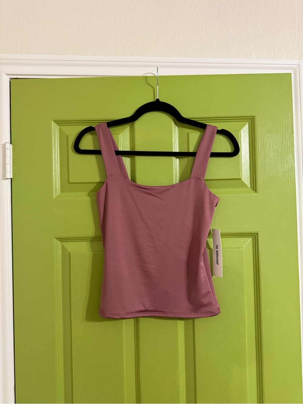The Workshop Mauve Square-Neck Top